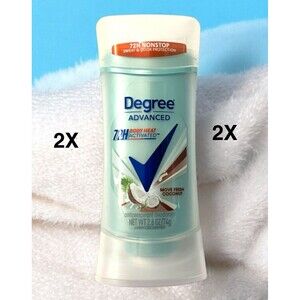2 PK Degree Advanced 72H Antiperspirant Deodorant 2.6 oz - Move Fresh Coconut